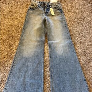 Stylish Light Blue Flare Jeans